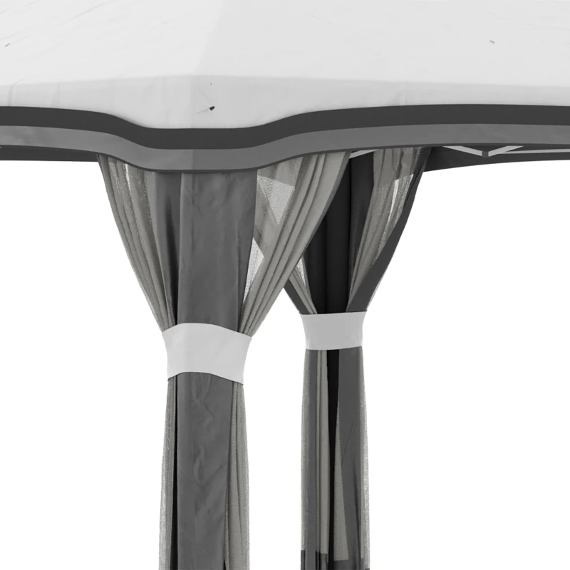 Tienda de campaña con dosel emergente de 10' x 10' con red, carpas instantáneas para fiestas, altura ajustable, con bolsa de transporte con ruedas y 4 bolsas de arena para exteriores, jardín, patio