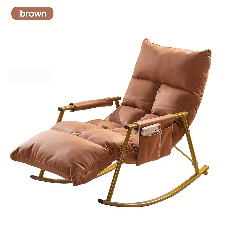 1pc Silla Mecedora Ajustable   -   para Relajación,   y Ocio   de Estar, Dormitorio o   - Construcción   de Poliéster/Metal detalles 12