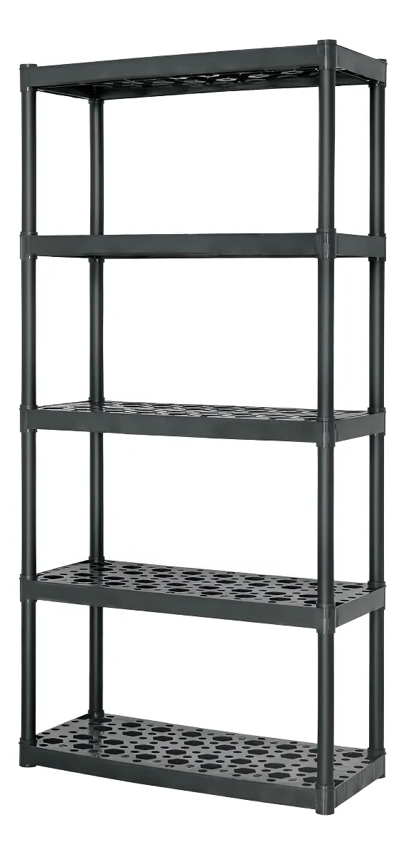 Estante plástico, 5 repisas, carga 70 kg, medidas 185x43x91 cm, Truper EST-5