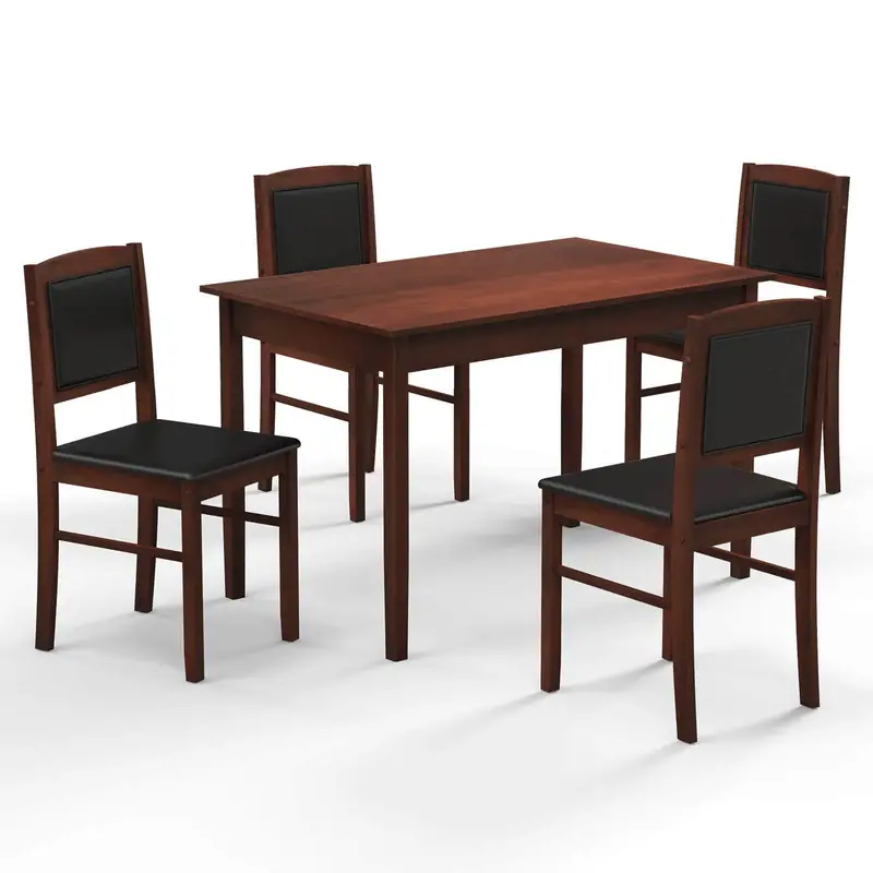   de mesa de     de 5     4   con   de   de  , asiento tapizado y   acolchado. detalles 2