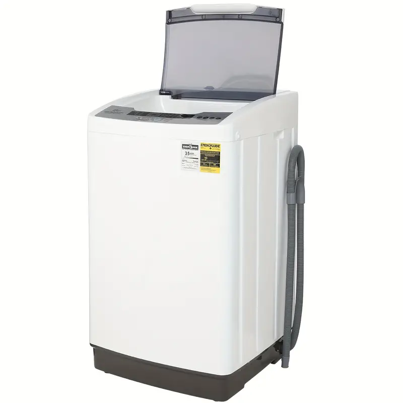 Lavadora Portátil, Capacidad de 13.5  /17.8  , Lavadora y Secadora Portátil de 1.8/2.4 pies cúbicos con bomba de drenaje, 10 programas y 8 niveles de agua para   y apartamentos,   Transparente y Pantalla LED detalles 0