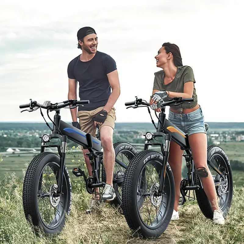   eléctrica plegable de 26X4.0   adultos, (  de 750 W de  )   eléctrica plegable con batería de   10 Ah,   60  , 21 velocidades  , amortiguador,   eléctrica de 20 MPH detalles 1