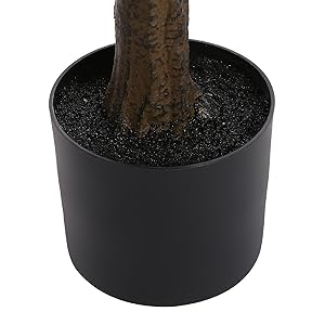 árbol falso en maceta hoja violín higuera en maceta árbol artificial plantas falsas árbol falso interior al aire última intervensión