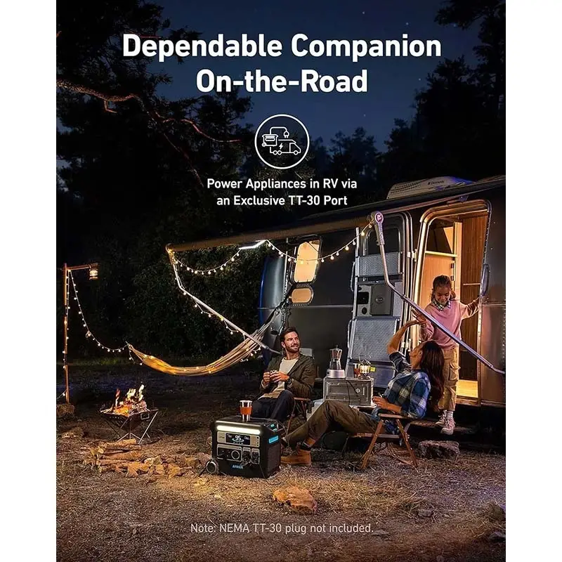 Estación de energía portátil Anker PowerHouse 767, generador solar de 2400 W con baterías LiFePO4 de vida útil 6 veces más larga, generador GaNPrime PowerHouse 2048 Wh para el hogar, camping al aire libre, RV (panel solar opcional)