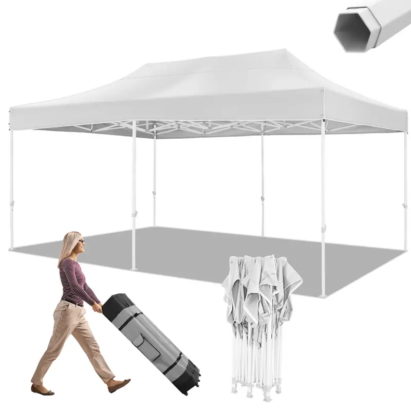     20 Carpa de fiesta de   instant&aacute;neo comercial de servicio   Gazebo   con bolsa de rodillo y bolsas de   detalles 0