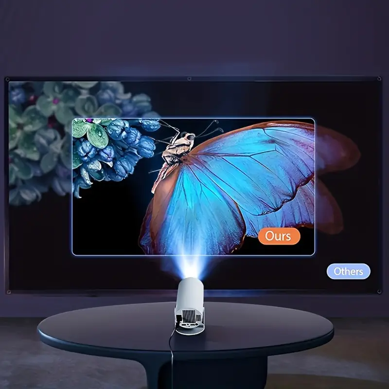 HY300 Mini Proyector 4K Android 11.0 1080P 720P 200ANSI Port&aacute;til Inal&aacute;mbrico Cine en Casa al Aire Libre &Aacute;ngulo de Proyecci&oacute;n Ajustable de 180&deg; detalles 4
