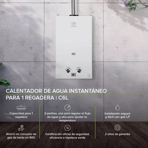 Avera Calentadores de agua C6L A gas Blanco GLP