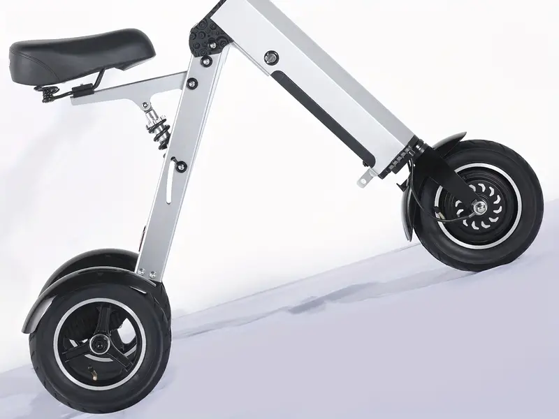 ES35 Scooter de movilidad eléctrico de 3 ruedas Triciclo plegable con asiento para adultos, Scooter eléctrico ligero con batería extraíble de 36 V 7.8 AH, función de marcha atrás e interruptor de llave para viajes y desplazamientos. detalles 7
