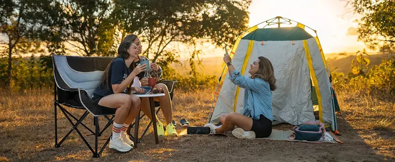 Silla de camping doble  , silla de camping acolchada para   adultos, silla plegable de gran tamaño, silla de camping, tumbona de jardín, sillas de salón para adultos. detalles 7