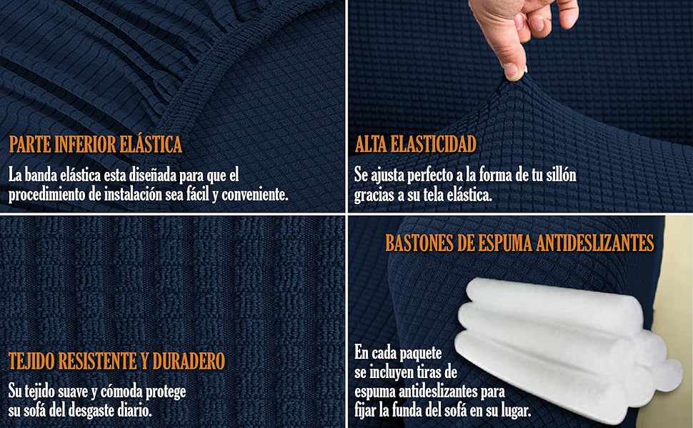 cubresala elástico , cubresala stretch , funda para sofá, melocotton , Couch Cover