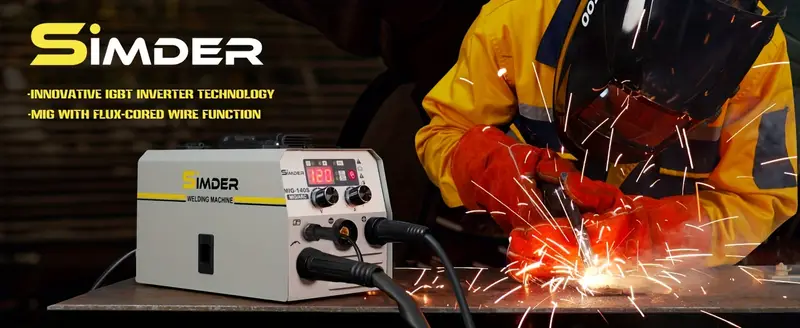 Soldador SSIMDER MIG 140A 2 en 1 Soldador de Electrodo con N&uacute;cleo Fundente 110V/220V M&aacute;quina de Soldadura de Doble Voltaje con Alambre Tubular MIG/ARC Soldador Inverter IGBT detalles 1