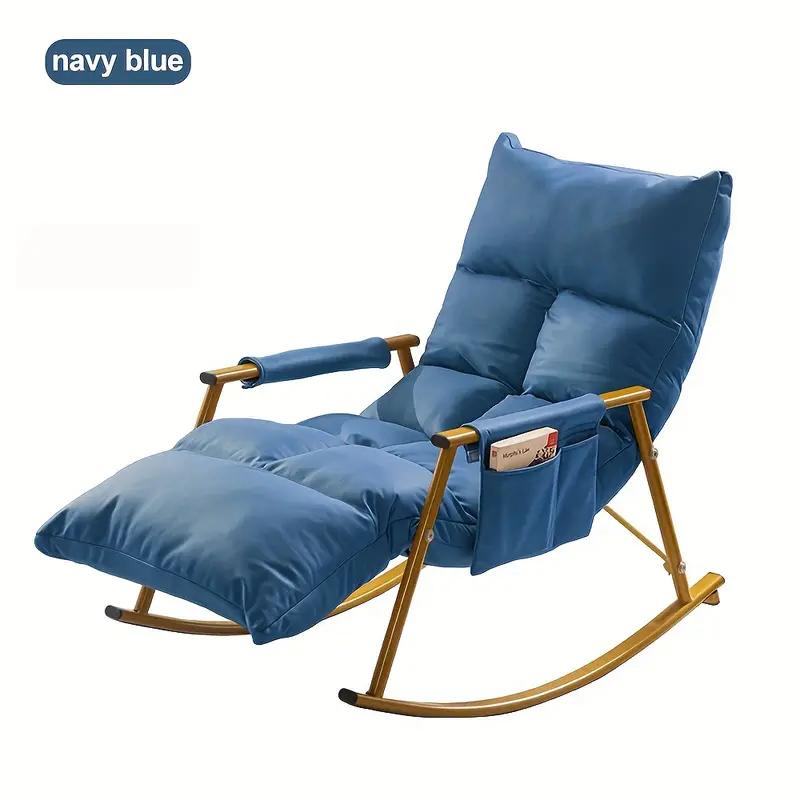 1pc Silla Mecedora Ajustable   -   para Relajación,   y Ocio   de Estar, Dormitorio o   - Construcción   de Poliéster/Metal detalles 9