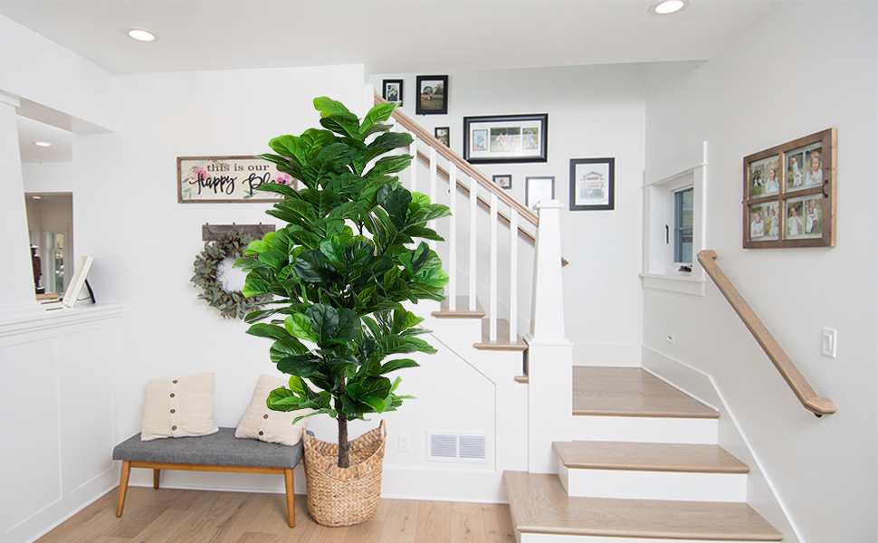 hoja violín árbol de higuera artificial 6 pies de altura árbol falso planta artificial planta artificial árboles imitación interior