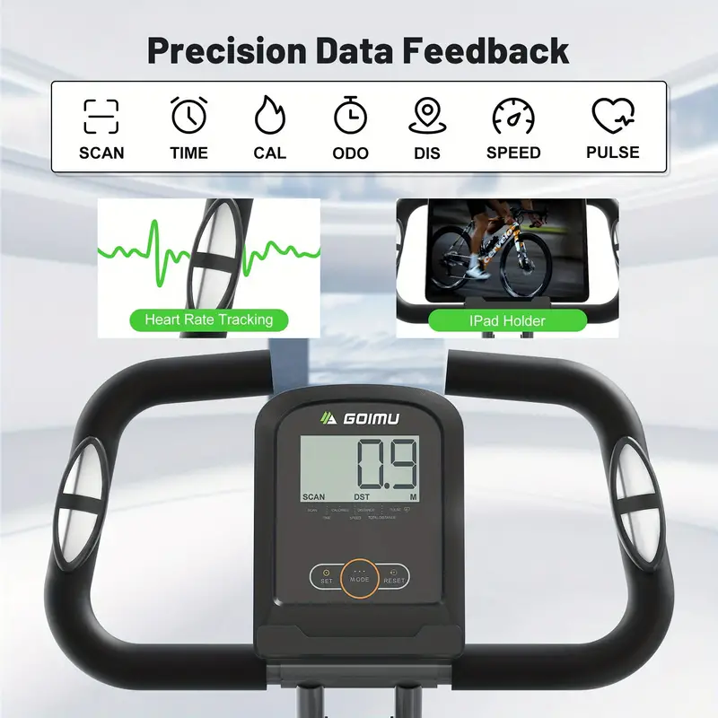 MITONOS 1pc Bicicleta de ejercicio, Bicicleta estacionaria plegable 5 en 1, Para entrenamiento en casa, Resistencia ajustable de 16 niveles, Con capacidad de 330 libras detalles 3