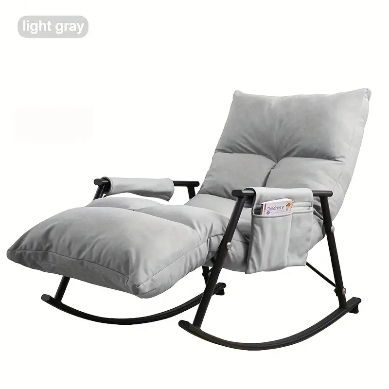 1pc Silla Mecedora Ajustable   -   para Relajación,   y Ocio   de Estar, Dormitorio o   - Construcción   de Poliéster/Metal detalles 7