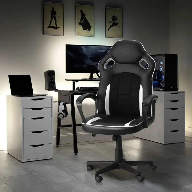 Silla de   para   con respaldo  , sillas de ordenador de cuero, ergon&oacute;micas, ajustables  , silla de escritorio para   de  , silla ejecutiva para conferencias y   detalles 2