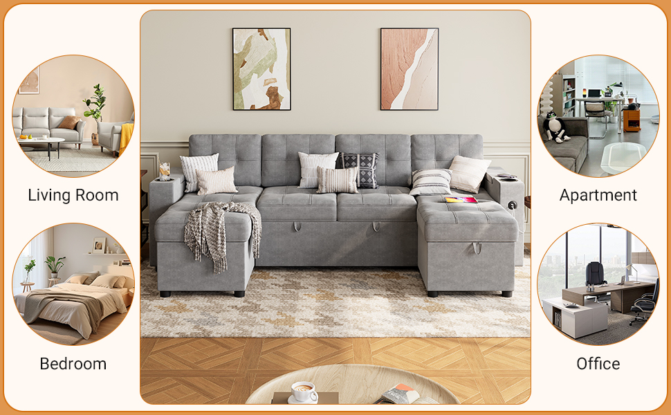 U-Shaped Sectional Sofa