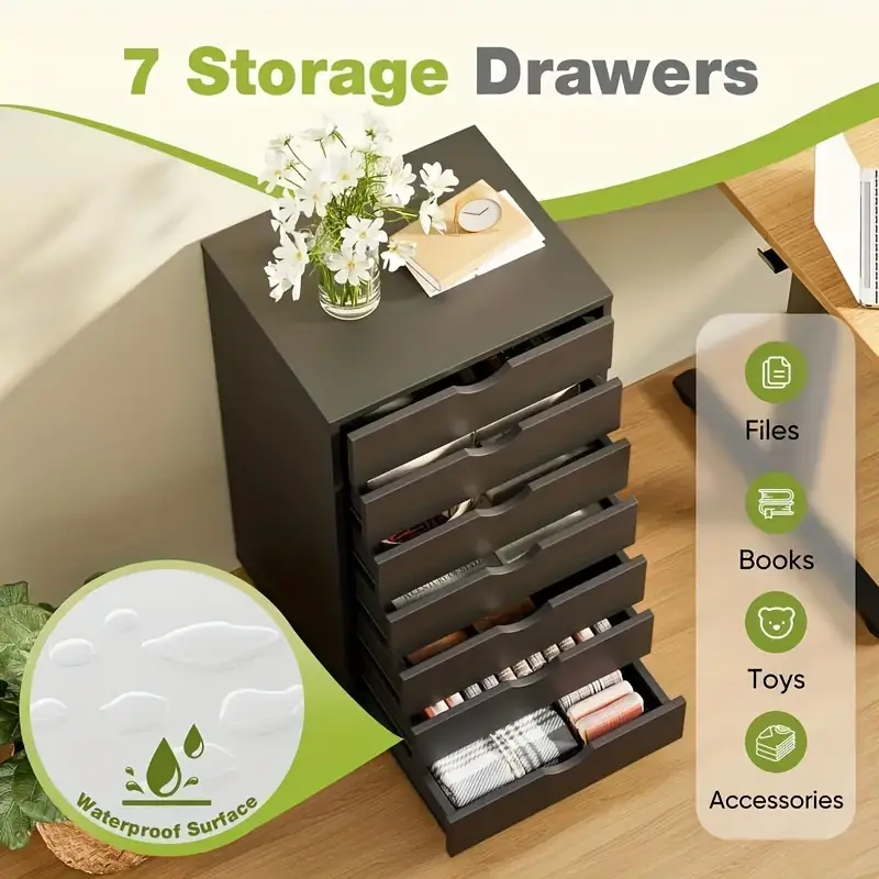 de con 7 cajones , , funcionamiento almacenamiento , , dormitorio o , 34.25x15.75x18.74 pulgadas detalles 5