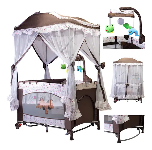 Cuna Corral Mecedor Para Bebé Starkids S12-7 Con Cambiador