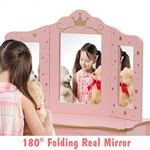 UTEX - Juego de cambiador para niños y mesa de cambiador con espejo