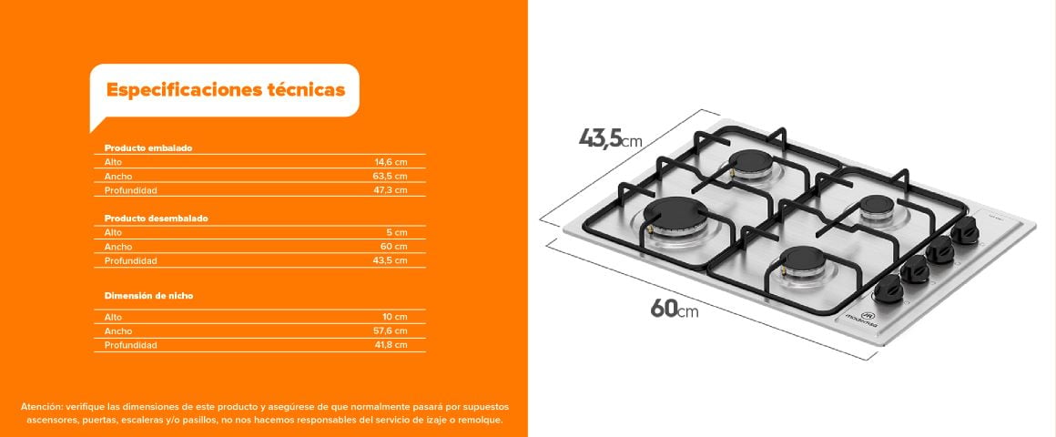 Especificaciones técnicas