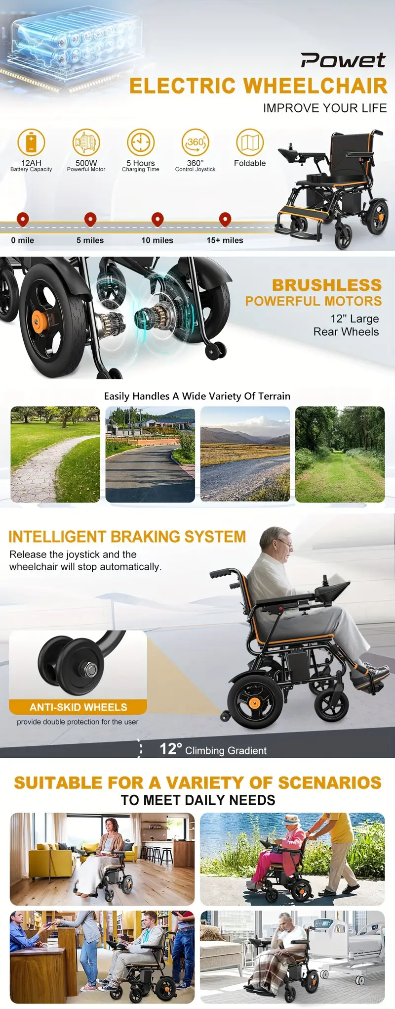     de   Eléctrica Portátil Plegable   Adultos Mayores,   de   Eléctrica   con  ,   de   Eléctrica  , Autonomía de   15+  , Batería de 12AH ( ,  ) detalles 0