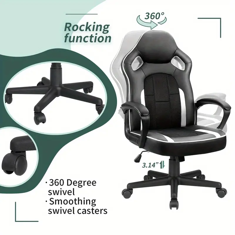 Silla de   para   con respaldo  , sillas de ordenador de cuero, ergon&oacute;micas, ajustables  , silla de escritorio para   de  , silla ejecutiva para conferencias y   detalles 4