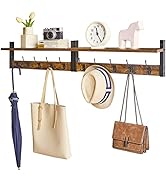 YMYNY - Perchero montado en la pared, juego de 2 ganchos para perchero de entrada con 10 ganchos, 47.2...