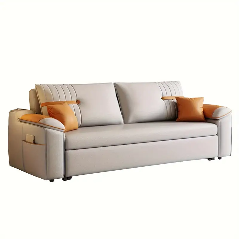 1pcs 1 2m double simple gray multifunctional folding sofa bed all in one dual purpose can be storage household small household living room inline retractable technology cloth sofa bed details 7