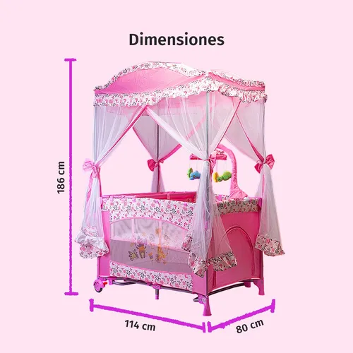 Cuna Corral Mecedor Para Bebé Starkids S12-7 Con Cambiador