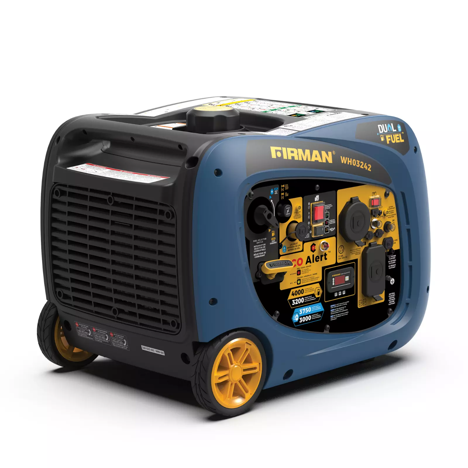 Generador inversor de combustible dual con arranque eléctrico FIRMAN WH03242F de 4000 W