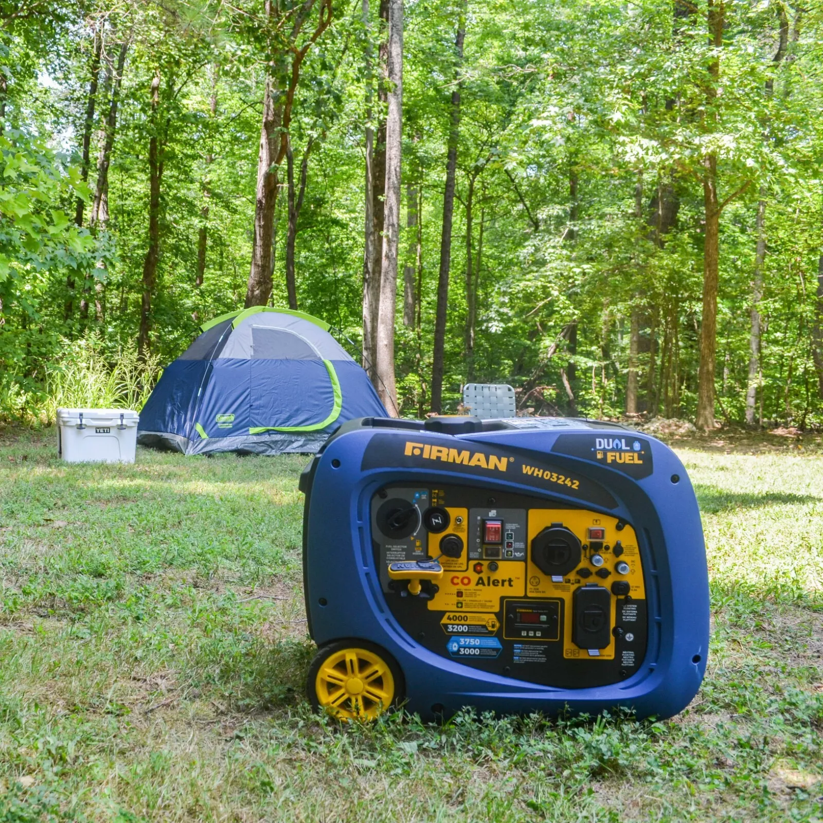 Generador inversor de combustible dual con arranque eléctrico FIRMAN WH03242F de 4000 W