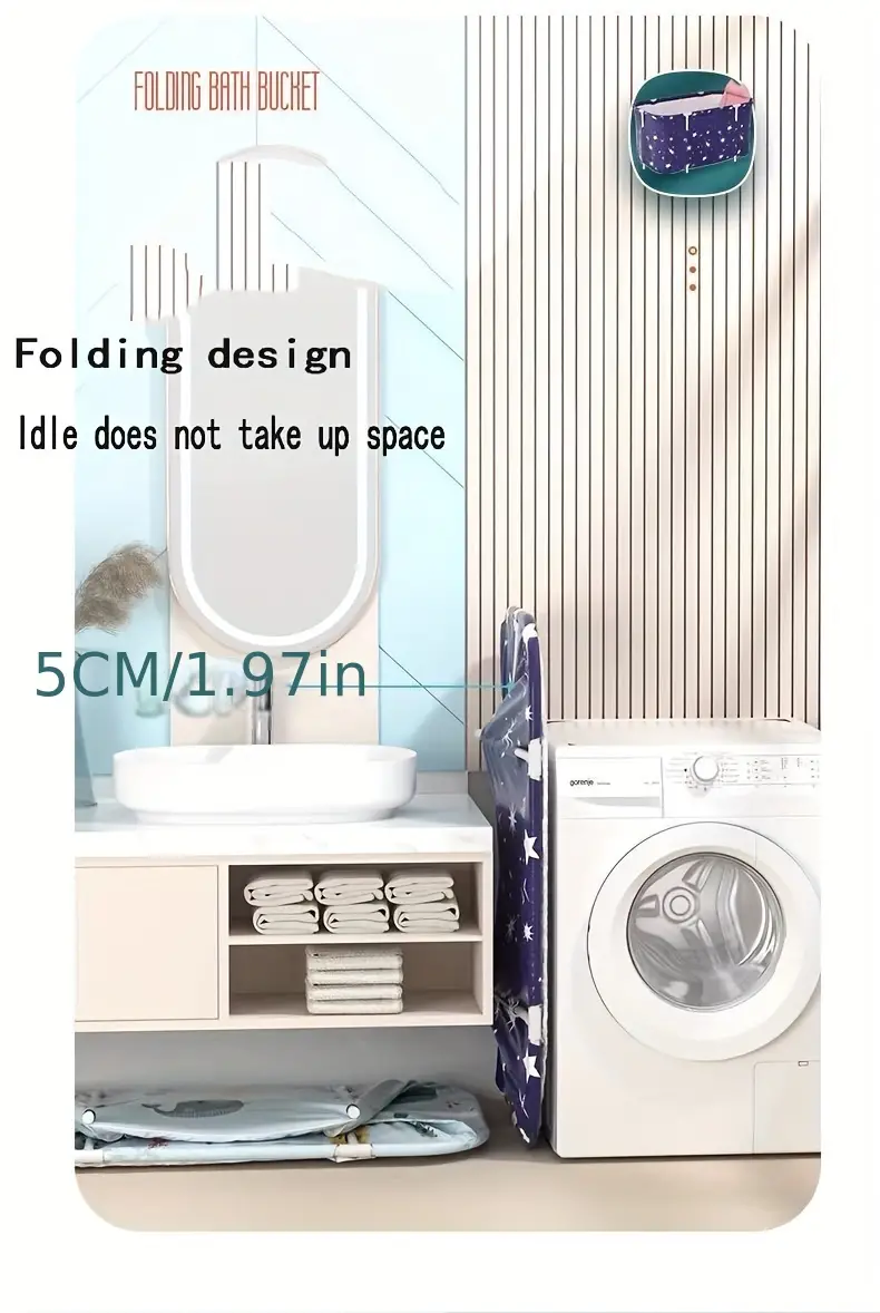 Bañera plegable que ahorra espacio, experiencia de spa, respaldo estándar, almacenamiento conveniente, con diseño de estrellas y  , para baños pequeños y uso doméstico. detalles 6