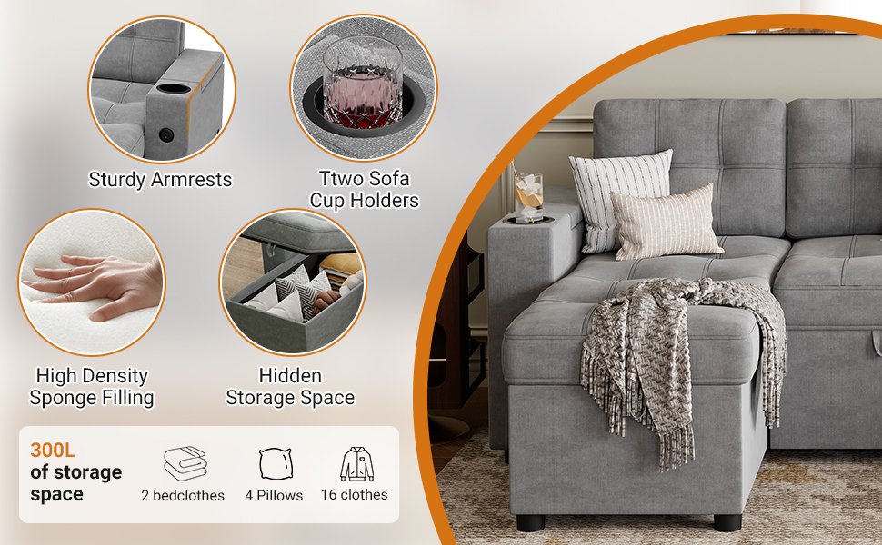 U-Shaped Sectional Sofa