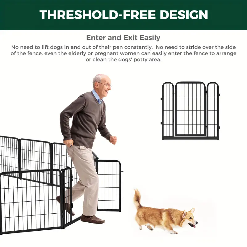 Corral para perros FXW dise&ntilde;ado para uso en interiores, altura de 24 para cachorros y perros peque&ntilde;os, patentado detalles 2