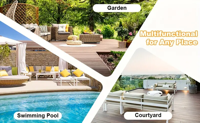 Conjunto de muebles de   de mimbre para terraza de 3 piezas con 2 sillas de ratán y   de vidrio Adecuado para jardines Muebles de exterior Conjuntos de conversación Porche, patio trasero y pequeñas   detalles 1