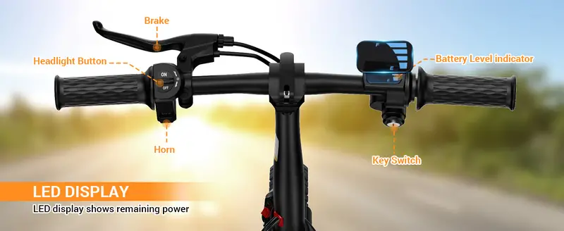 TST Scooter El&eacute;ctrico con Asiento, Scooter El&eacute;ctrico Plegable de Comunicaci&oacute;n para Adultos de 300W, Neum&aacute;tico de 12 de Di&aacute;metro, hasta 16 Mph, con Cesta y Asiento Ajustable   detalles 1