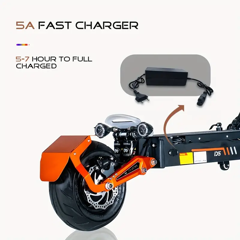 Trotinete eléctrica de doble motor con ruedas gruesas de 12 pulgadas D5 de   detalles 7