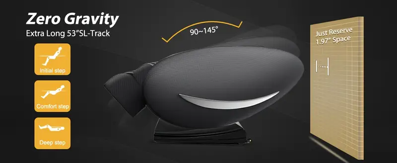 Silla de masaje con  ,   de cuerpo completo,   de   con altavoz inalámbrico, rodillo para pies. detalles 3