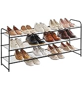 YMYNY - Zapateros independientes, estante de almacenamiento de zapatos apilable y ajustable, gorra extragrande...