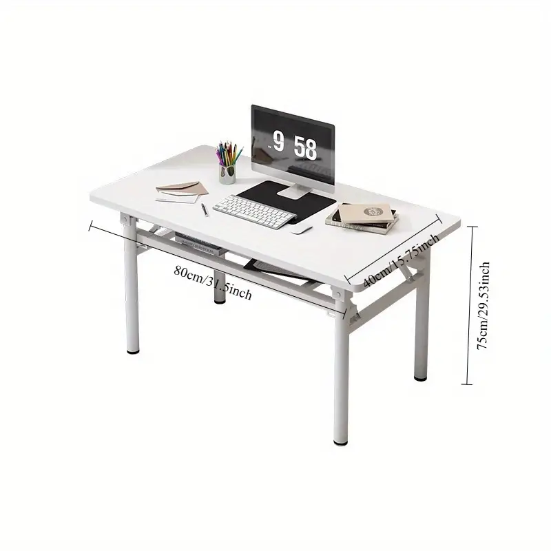 Escritorio de computadora plegable de    , mesa de   portátil    , dormitorio, pequeño   -    ,   ahorrador de   detalles 2