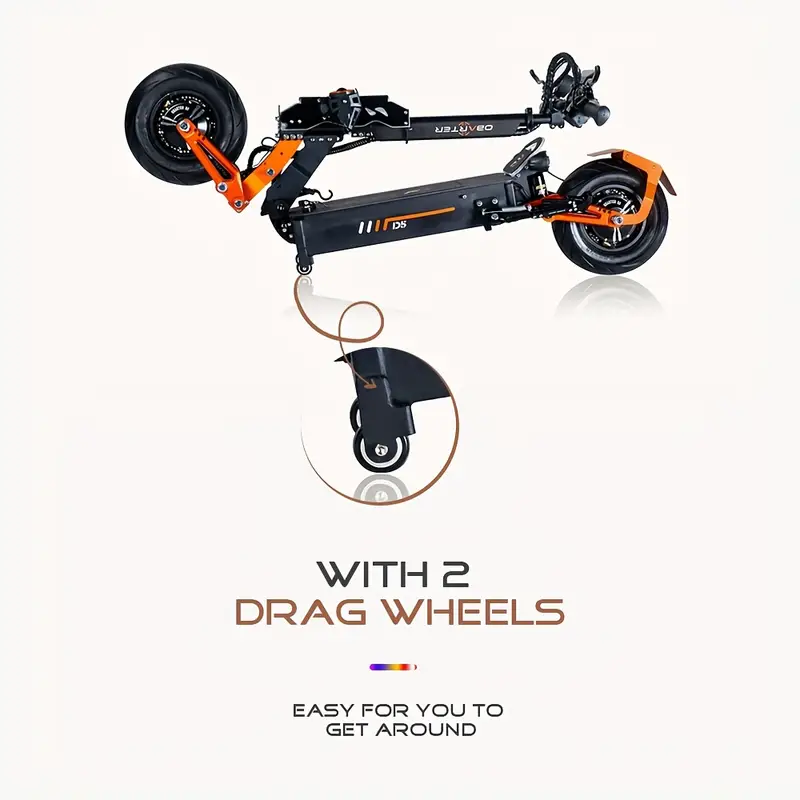Trotinete eléctrica de doble motor con ruedas gruesas de 12 pulgadas D5 de   detalles 8