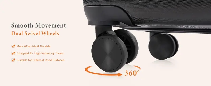 Equipaje de de 20/24/28 pulgadas, maleta rígida de ABS con ruedas giratorias dobles, equipaje expandible con cerradura TSA detalles 0