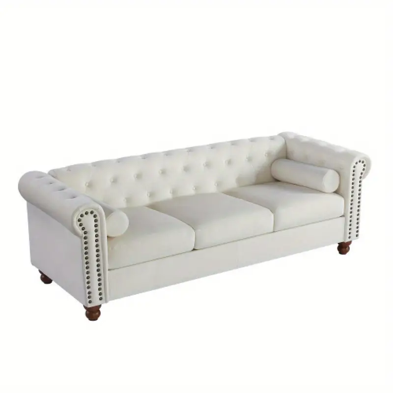   sofá tapizado de   tradicional con terciopelo/sofá Chesterfield capitoné,     detalles 1