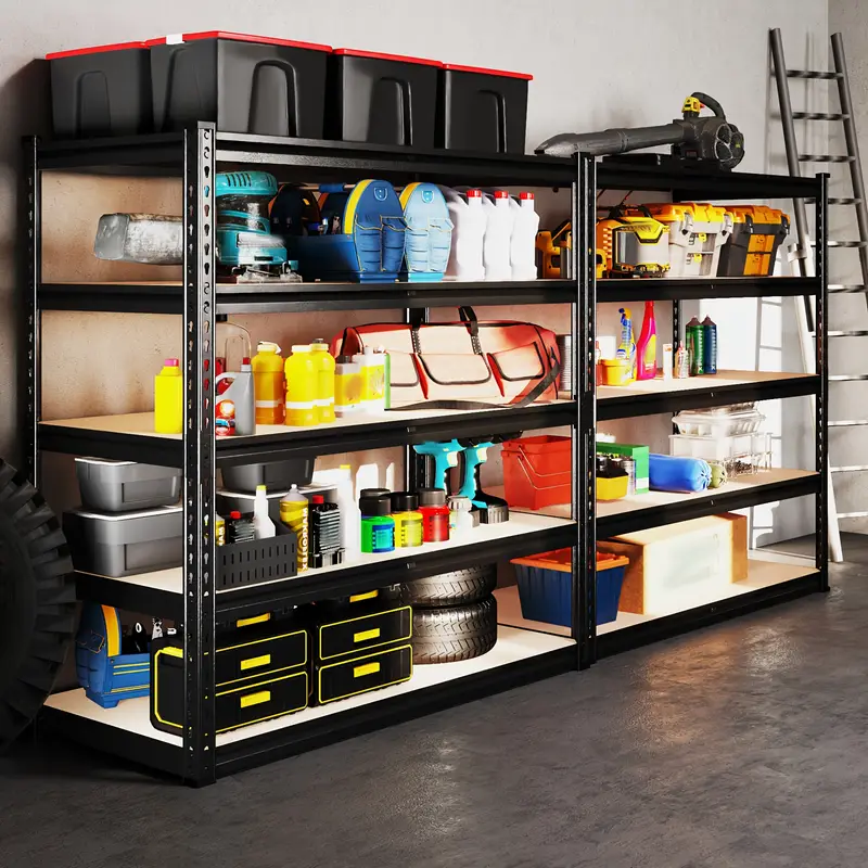 estanter&iacute;a de almacenamiento de 72 con capacidad de 2000 lbs, estantes met&aacute;licos resistentes de 5 niveles para garaje 89 cm (ancho) x 183 cm (altura) x 40 cm ( ),   ajustable para despensa o   detalles 4