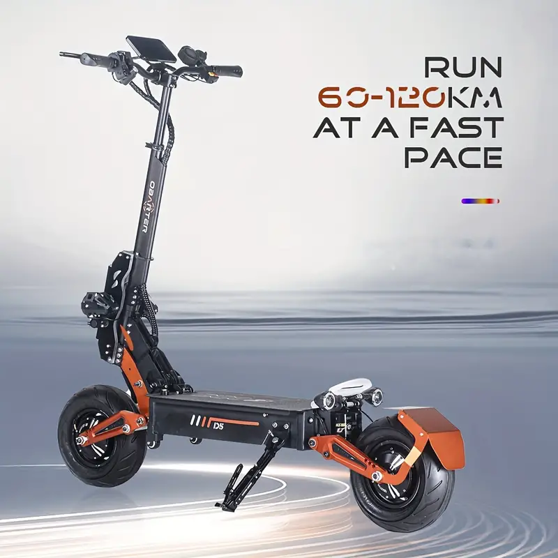 Trotinete eléctrica de doble motor con ruedas gruesas de 12 pulgadas D5 de   detalles 1