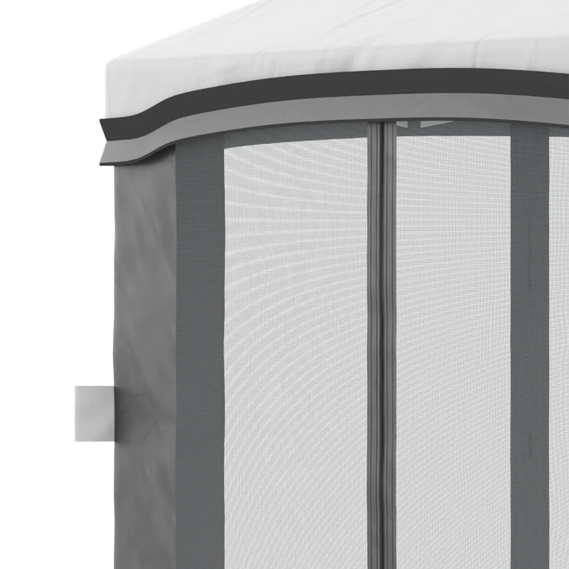 Tienda de campaña con dosel emergente de 10' x 10' con red, carpas instantáneas para fiestas, altura ajustable, con bolsa de transporte con ruedas y 4 bolsas de arena para exteriores, jardín, patio