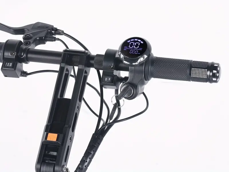 ES35 Scooter de movilidad eléctrico de 3 ruedas Triciclo plegable con asiento para adultos, Scooter eléctrico ligero con batería extraíble de 36 V 7.8 AH, función de marcha atrás e interruptor de llave para viajes y desplazamientos. detalles 6