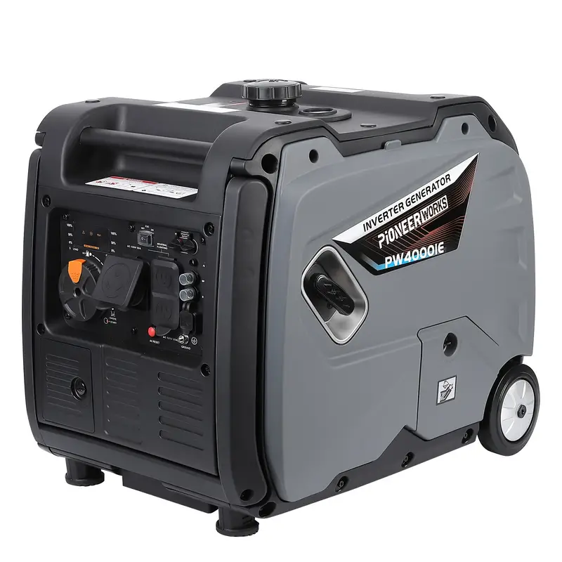 Fuente de energía de emergencia, Estación de energía portátil silenciosa - Generador inversor de 4000W, Toma de corriente de 120V AC, Funcionamiento silencioso, Alarma de seguridad de monóxido de carbono, Ideal para camping y uso doméstico detalles 5
