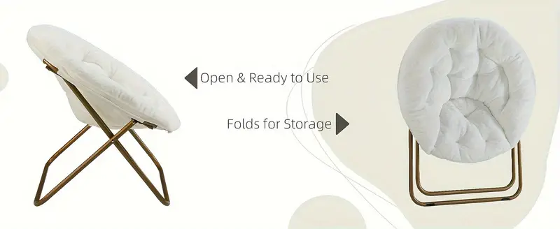 Sillas Platillo Plegables Sill&oacute;n Lounge, C&oacute;modo y Robusto Mueble Lounge Silla Plegable para Camping, Patio, Sala de Estar, Dormitorio detalles 2